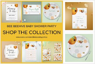 CUTE BEE BEEHIVE BABY SHOWER PARTY SUPPLIES