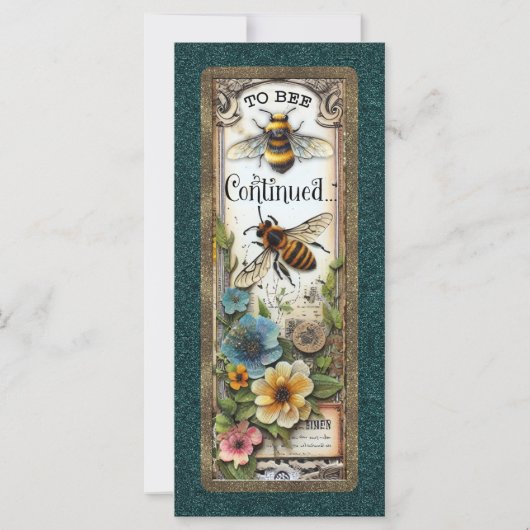 Cute Bee Bookmarker (Back)