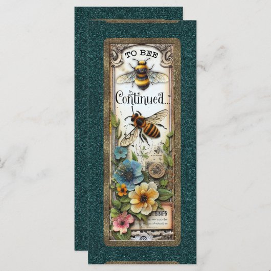 Cute Bee Bookmarker (Front/Back)
