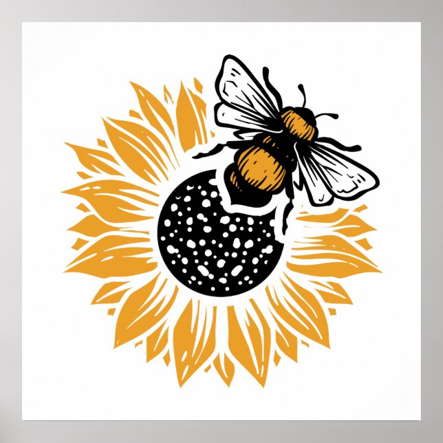 cute bee bug enthusiasts poster (Front)