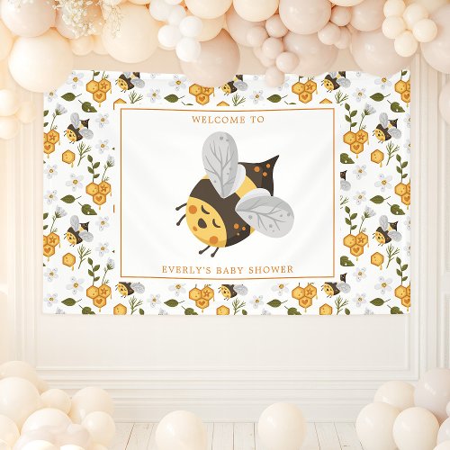 Cute Bee Bumblebee Baby Shower Banner