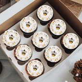 Cute Bee Bumblebee Baby Shower Edible Frosting Rounds