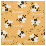 Cute bee / bumblebee pattern fabric. fabric
