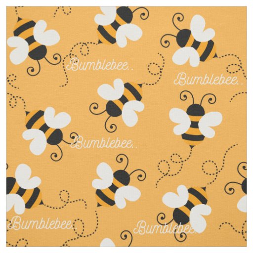 Cute bee / bumblebee pattern fabric. fabric