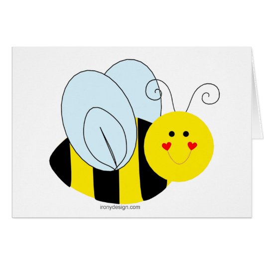 Cute Bee Cards (Front Horizontal)