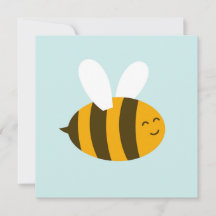 Cute bee cartoon style Invitation