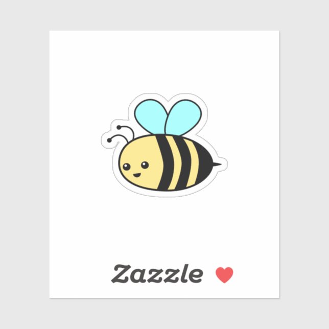 Cute Bee Cartoon – Sweet Aesthetic Sticker (Sheet)