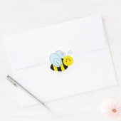 Cute Bee Classic Round Sticker (Envelope)