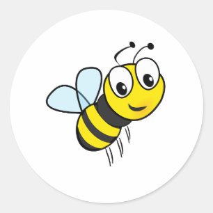 Cute Bee Classic Round Sticker
