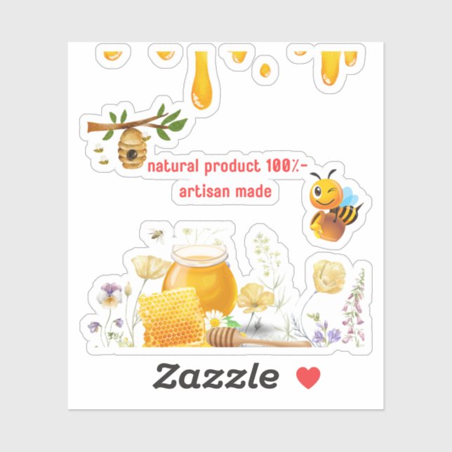 Cute Bee Clipart – 40 PNG Files for Crafts & Stick Sticker (Sheet)