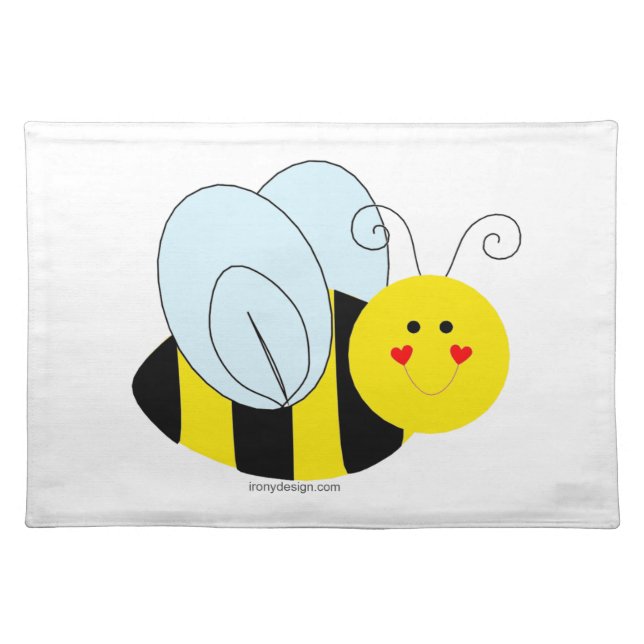 Cute Bee Cloth Placemat (Front)