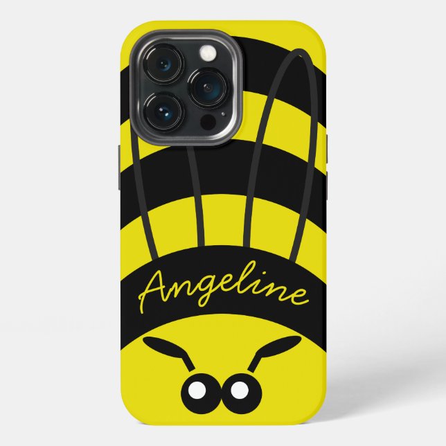 Cute Bee Customizable Iphone Case (Back)