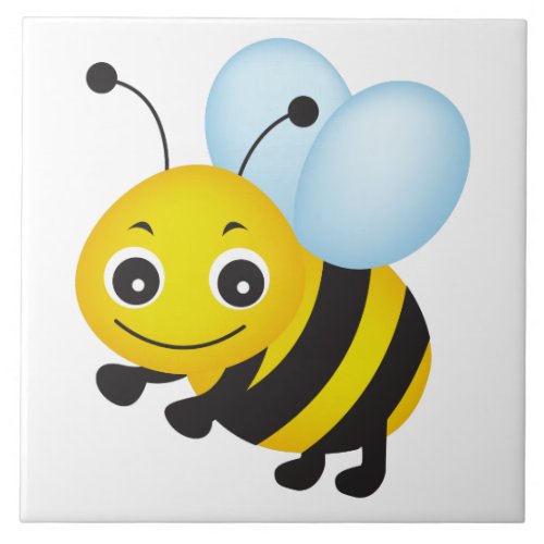 Cute bee design ceramic tile