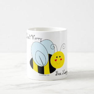 Cute Bee Don't Worry Bee Happy Coffee Mug