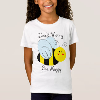 Cute Bee Don't Worry Bee Happy Gray T-Shirt