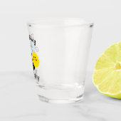 Cute Bee Don't Worry Bee Happy Shot Glass (Right)