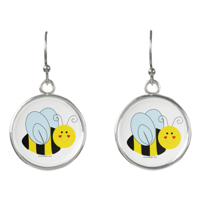 Cute Bee Earrings (Front)