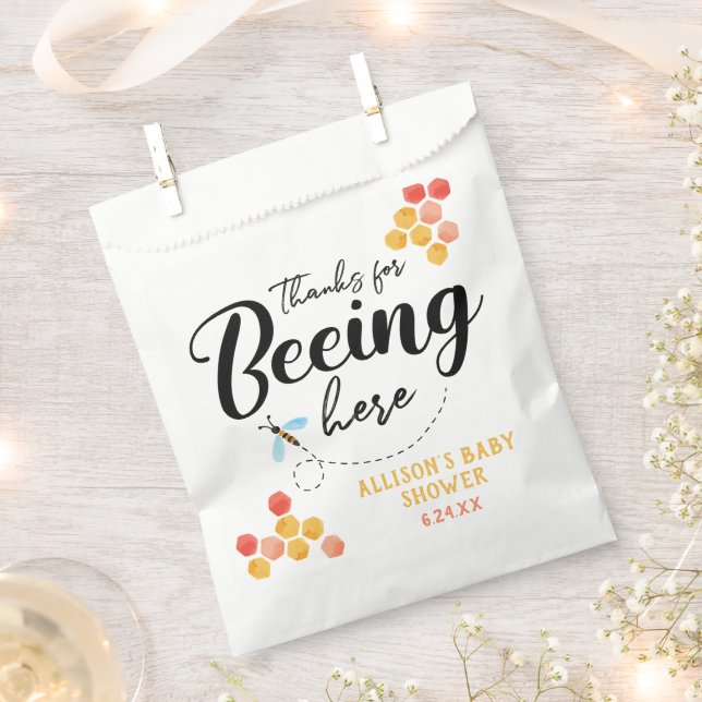 Cute Bee Favor Bags (Clipped)