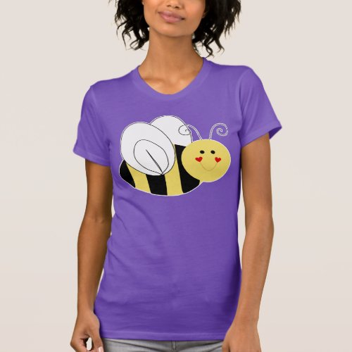 Cute Bee Graphic T_Shirt