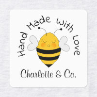 Cute Bee Handmade With Love Product Personalized