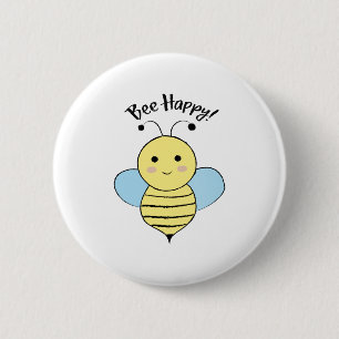 Cute Bee Happy Button