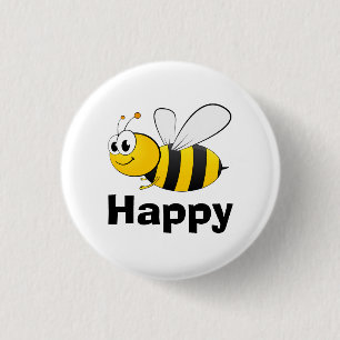 Cute Bee Happy Button