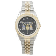 cute bee happy gnome  watch