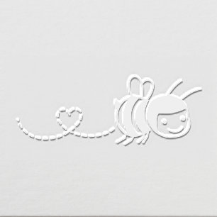 Cute Bee Heart Flight Trail Embosser