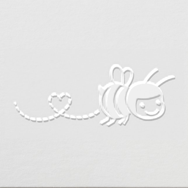 Cute Bee Heart Flight Trail Embosser (Design)