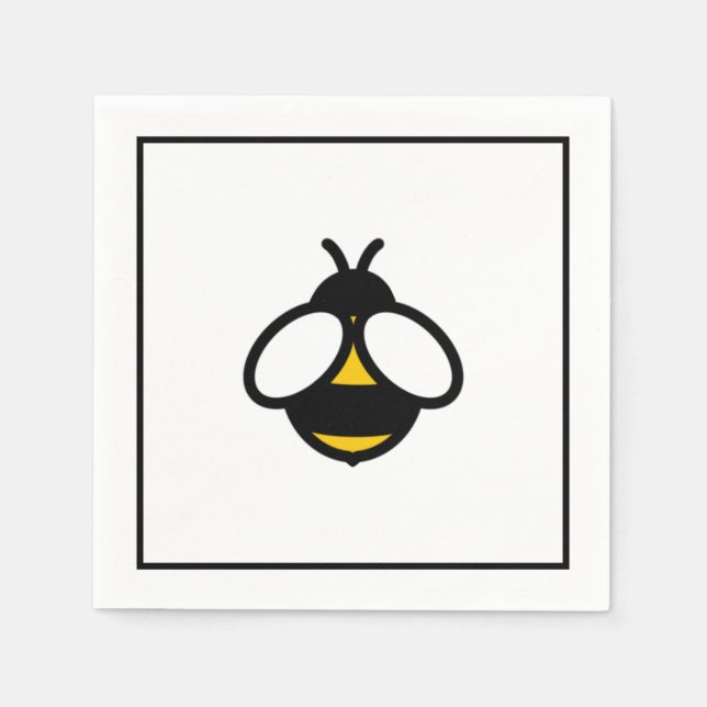 Cute Bee, honey bee, bumblebee   Napkins (Front)