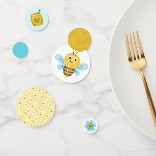 Cute Bee Honeycomb Confetti (Group)