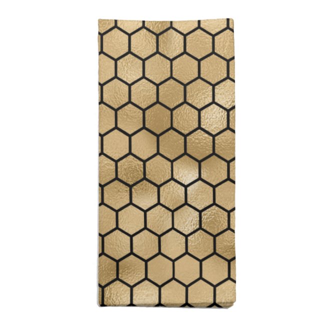 Cute bee honeycomb Wedding party  Cloth Napkin (Folded)