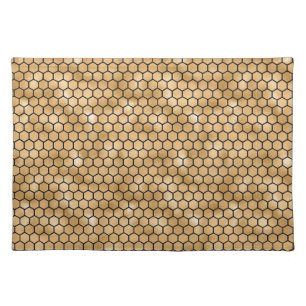 Cute bee honeycomb Wedding party  Cloth Placemat