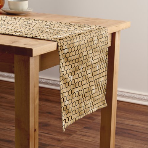 Cute bee honeycomb Wedding party  Short Table Runner