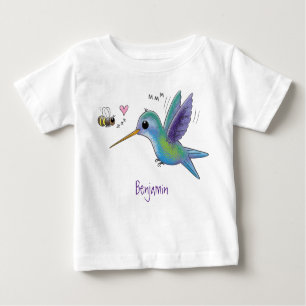 Cute bee hummingbird cartoon illustration baby T-Shirt