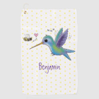 Cute bee hummingbird cartoon illustration