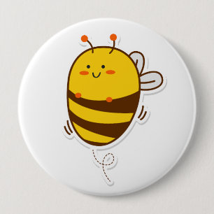 Cute Bee Kawaii Drawing Button