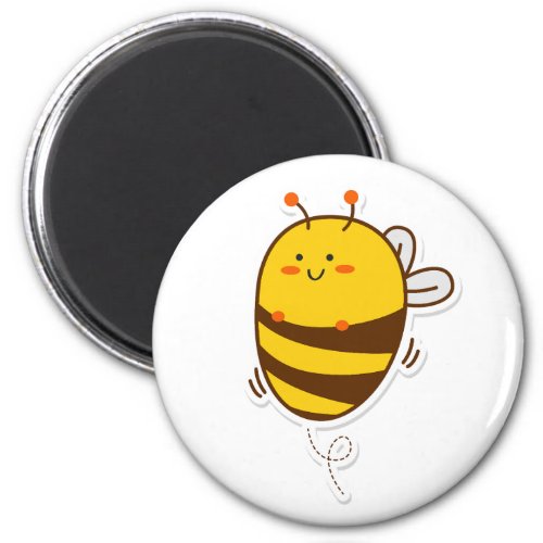 Cute Bee Kawaii Drawing Magnet