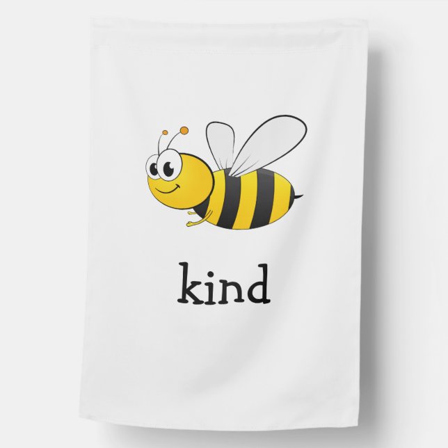 Cute Bee Kind  House Flag (Front)
