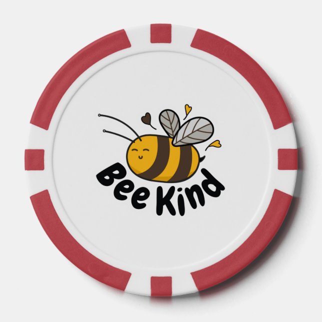 Cute Bee Kind Poker Chips (Front)