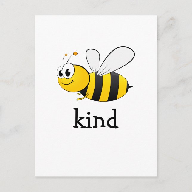 Cute Bee Kind  Postcard (Front)