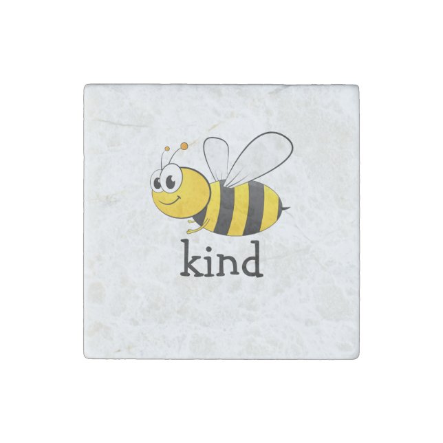 Cute Bee Kind  Stone Magnet (Front)