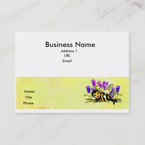Cute Bee Laying in Flowes Calling Card Business Cards