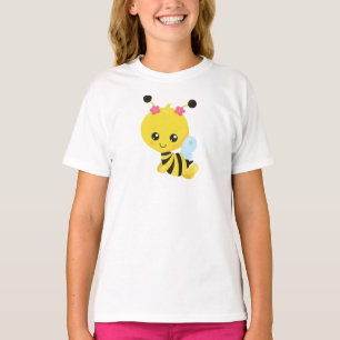 Cute Bee, Little Bee, Honey Bee, Flowers T-Shirt