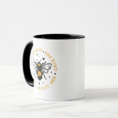 cute bee lovers inspirational add monogram  mug (Front Left)
