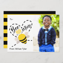 Cute Bee Mine Classroom Photo Valentines Day Holiday Card