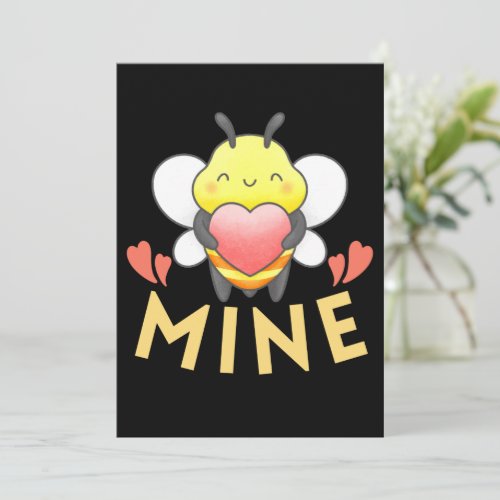 CUTE BEE MINE _ FUNNY VALENTINE DAY HOLIDAY CARD