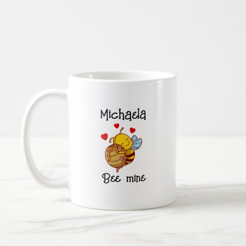 Cute Bee Mine Personalized Coffee Mug