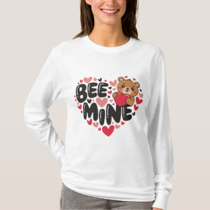 Cute Bee Mine Teddy Bear Valentine's Day T-Shirt