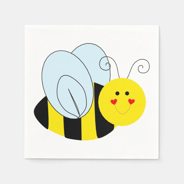 Cute Bee Napkins (Front)